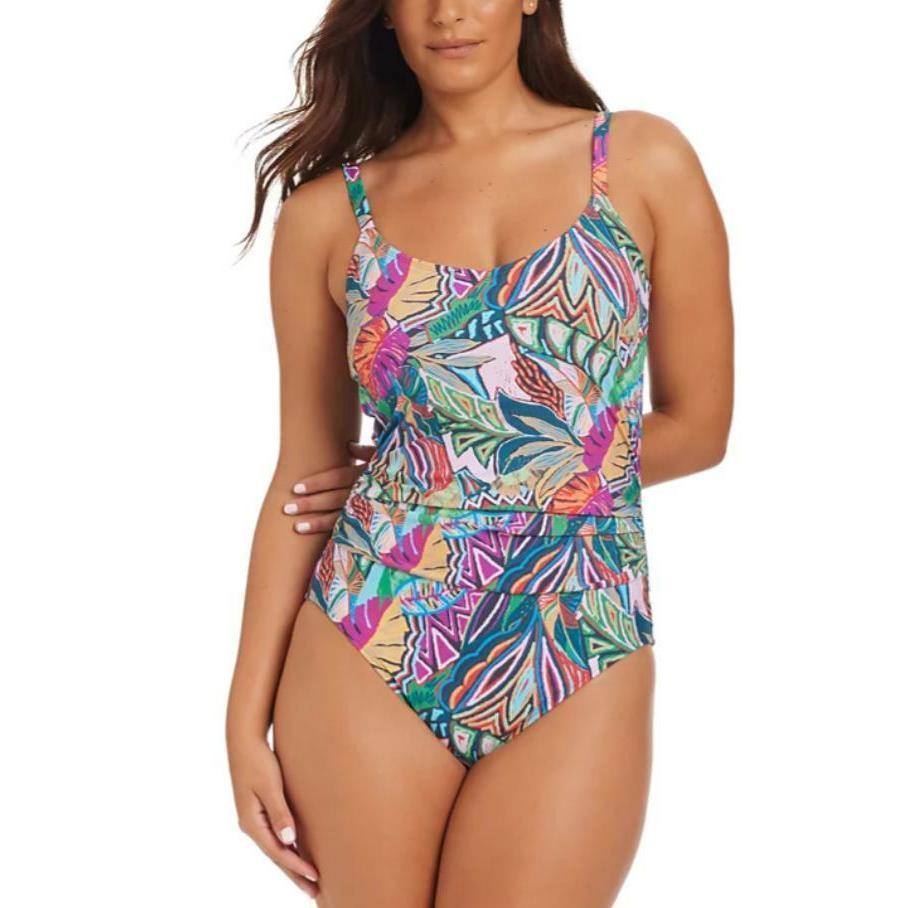 Beyond Control Women's Leaf It To Me Underwired One-Piece Multicolor Swimsuit 16